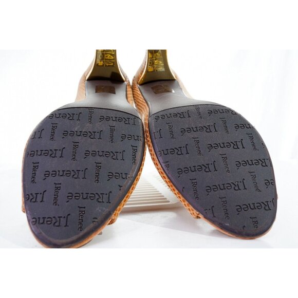 J. Renee Franca Mule Heels Faux Snakeskin Women's Sz 8.5N Shoes - Picture 10 of 15